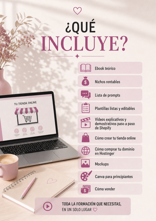 Creá tu Producto Digital y Vendé Online: Kit Completo + Tienda en Shopify Paso a Paso